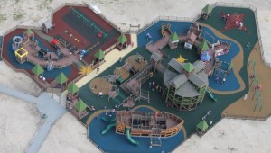 An overhead picture of Shiver Me Timbers an inclusive playground