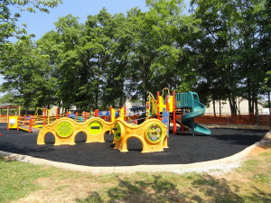 Sensory wall at Maudlin Miracle League playground an inclusive play space