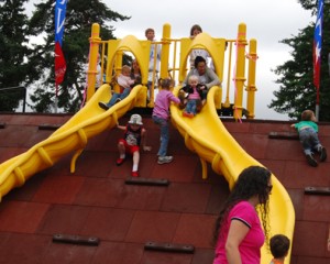 Double slide at Discovery Playground