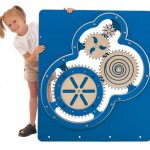 Play panel for accessible playground--gears