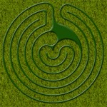 template for a labyrinth for accessible playground